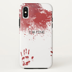 私は素晴らし.血が飛び散るゾンビ恐怖 iPhone X ケース
