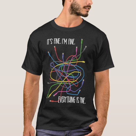 私は素晴らしNetwork Computer Wires IT Tech Support N Tシャツ (正面)