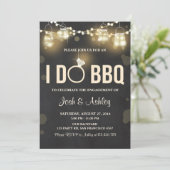 私は素朴なBBQの婚約パーティのカップルのシャワーをします 招待状 (スタンド正面)