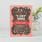 私は素朴BBQカップルのシャワー婚約パーティ 招待状 (スタンド正面)