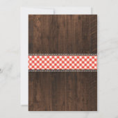 私は素朴BBQカップルのシャワー婚約パーティ 招待状 (裏面)