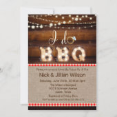 私は素朴BBQカップルのシャワー招待状 招待状 (正面)