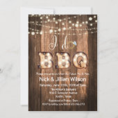 私は素朴BBQカップルのシャワー招待状 招待状 (正面)