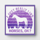 私は紫の馬が本当に好きだ フォトプラーク (正面)