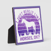 私は紫の馬が本当に好きだ フォトプラーク (正面)