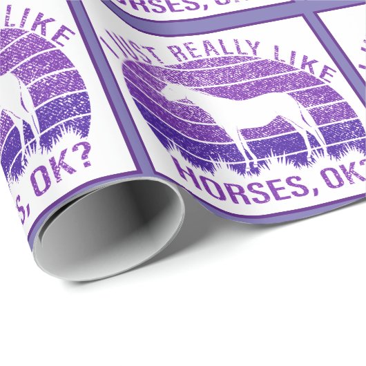 私は紫の馬が本当に好きだ ラッピングペーパー (ロールコーナー)