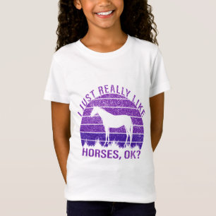 私は紫の馬が本当に好きだ Tシャツ