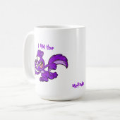 私は紫リス事務所だ コーヒーマグカップ (正面左)