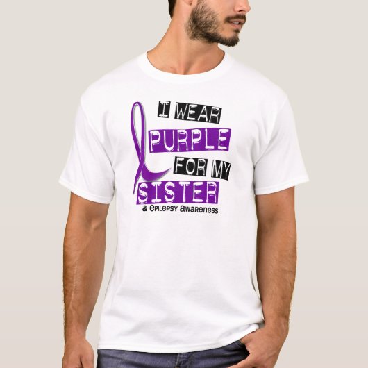 私は紫色の姉妹の癲癇を身に着けています Tシャツ (正面)
