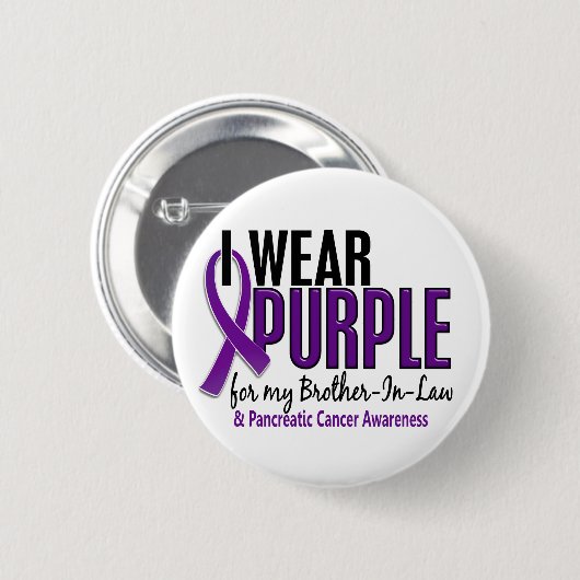 私は紫色の義理の兄弟10の膵臓癌を身に着けています 缶バッジ (正面&裏面)