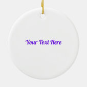 私は紫色を好む人を愛する セラミックオーナメント (裏面)