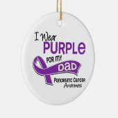 私は紫色42のパパの膵臓癌を身に着けています セラミックオーナメント (右)