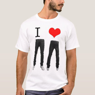 私は細いジーンズを愛します Tシャツ