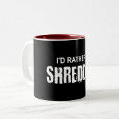 私は細断されたほうがいい ツートーンマグカップ (正面左)