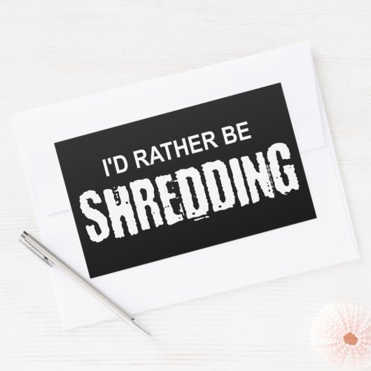 私は細断されたほうがいい 長方形シール (封筒)