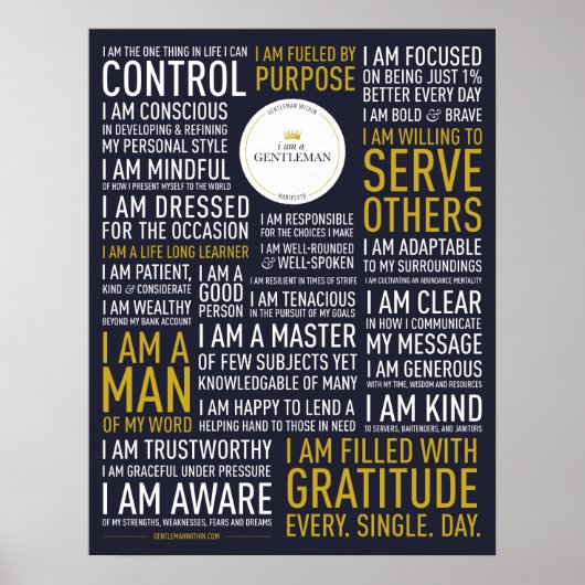 私は紳士のマニフェスト（18x23インチ）ポスター ポスター (正面)