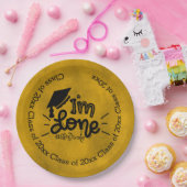 私は終わった – 黄色 ペーパープレート (パーティー)