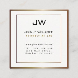 私は組み立てられました! モノグラムのミニマリストの弁護士 スクエア名刺