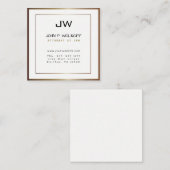 私は組み立てられました! モノグラムのミニマリストの弁護士 スクエア名刺 (正面/裏面)