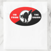 私は組合の出身だ 楕円形シール (バッグ)