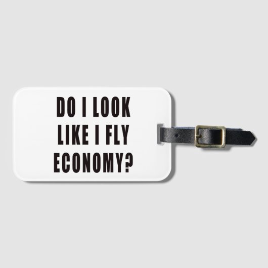 私は経済を飛ばしているように見える ラゲッジタグ (正面横)