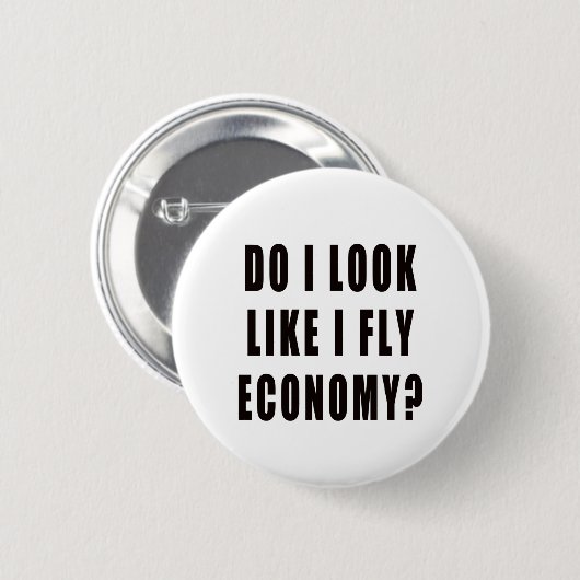 私は経済を飛ばしているように見える 缶バッジ (正面&裏面)