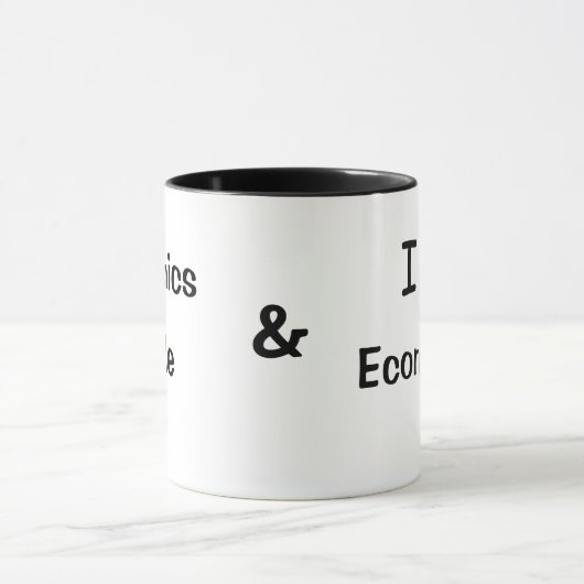 私は経済学の経済学を愛します私を愛します マグカップ (中央)