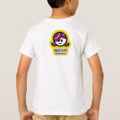 私は経験します自閉症を、持っています忍耐(girl2)を tシャツ (裏面)