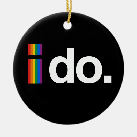私は結婚したいと思います セラミックオーナメント (正面)