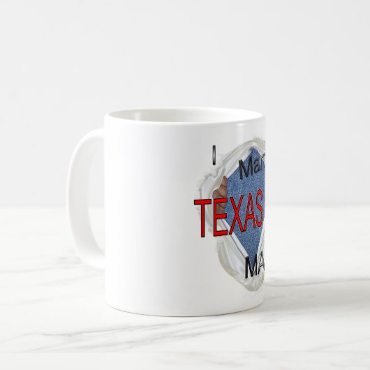 私は結婚したテキサス州の男Tシャツだ コーヒーマグカップ (正面左)