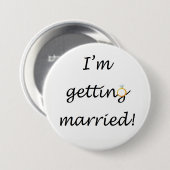 「私は結婚しています!」 大きいバッジ 缶バッジ (正面&裏面)