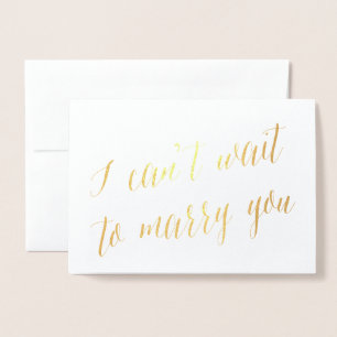私は結婚するためにホイル の婚礼の日カード待つことができません 箔カード