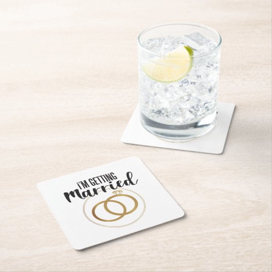私は結婚する スクエアペーパーコースター (インサイチュ)