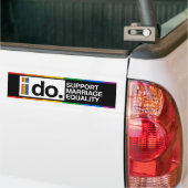 私は結婚の平等を- - .PNG支えます バンパーステッカー (トラック上)