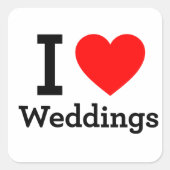 私は結婚式が大好き スクエアシール (正面)