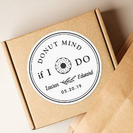 私は結婚式の好意を行う場合は素朴な手のドローされた心 ラウンドシール