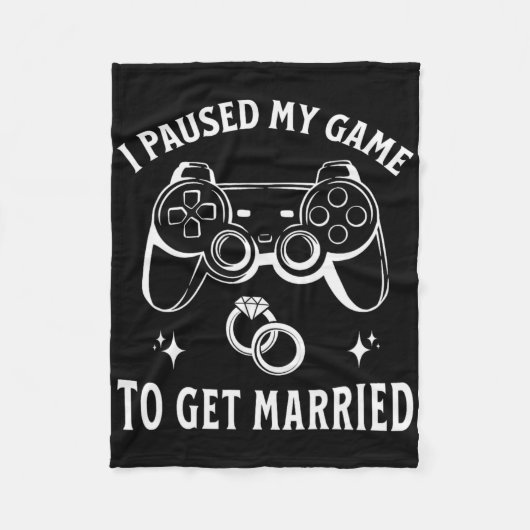 私は結婚式の日を取るためにゲーム結婚したをおもしろい中断した フリースブランケット (正面)