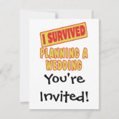 私は結婚式の計画を生き残った 招待状 (正面)