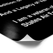 私は統一された州空軍退役軍人 ポスター (コーナー)