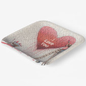 私は絵を描愛してるよハート壁画 ペーパープレート (傾斜あり)