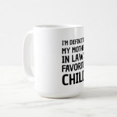 私は絶対に義理の子どもの母お気に入りのだ コーヒーマグカップ (正面左)