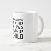 私は絶対に義理の子どもの母お気に入りのだ ジャンボコーヒーマグカップ (正面右)