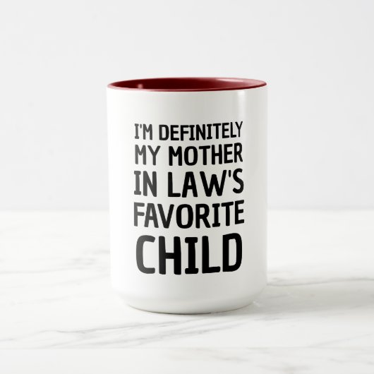 私は絶対に義理の子どもの母お気に入りのだ マグカップ (中央)