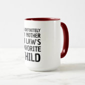 私は絶対に義理の子どもの母お気に入りのだ マグカップ (正面右)