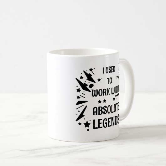 私は絶対伝説の退職で働いていた コーヒーマグカップ (正面右)