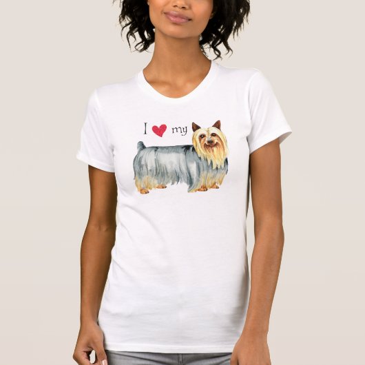 私は絹のようなテリアが大好き Tシャツ (正面)
