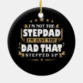 私は継父ではなく、私はただパパが上がった  セラミックオーナメント (裏面)