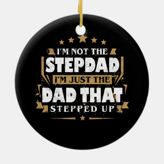 私は継父ではなく、私はただパパが上がった  セラミックオーナメント (裏面)