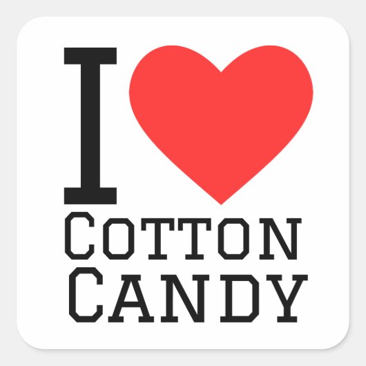 私は綿菓子が大好きだ スクエアシール (正面)