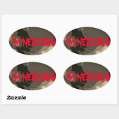 私は緊張している 楕円形シール (シート)